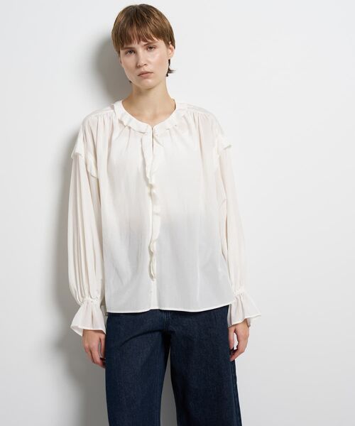 LANVIN en Bleu ブラウス シャツ トリアセローンラッフルブラウス