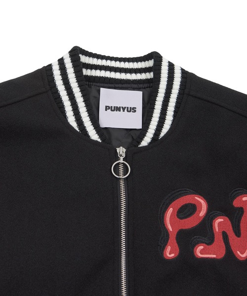 「PUNYUS」 スタジャン 4 ブラック レディース_画像5