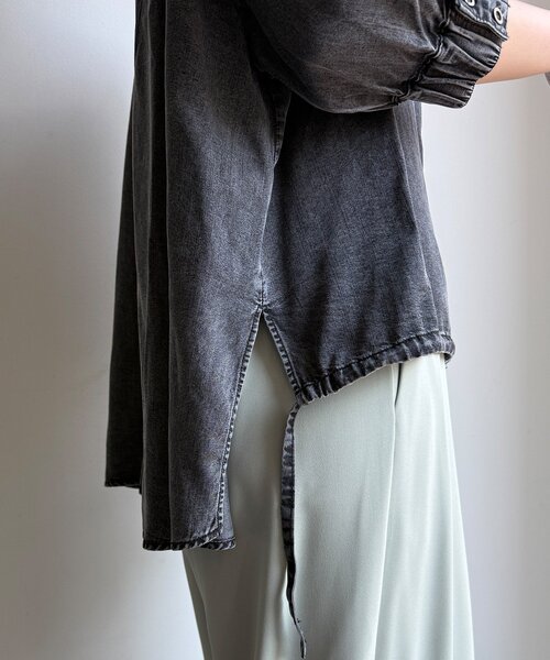 ブラウス シャツ リヨセルデニムシャツ レディースの画像