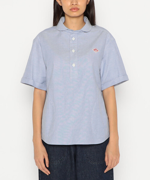 Danton（ダントン） 半袖シャツ 34 ホワイト レディース : ZOZOTOWN 