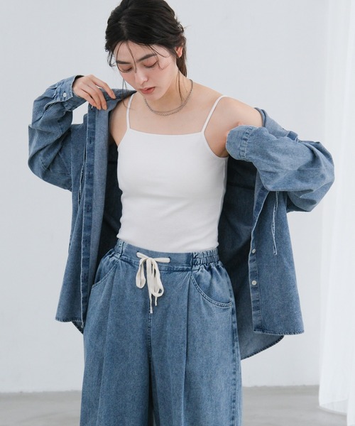 LAKOLE（ラコレ） カップ付き キャミソール スクエアカップ付きキャミ
