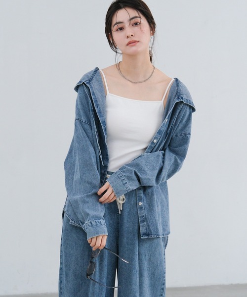 LAKOLE（ラコレ） カップ付き キャミソール スクエアカップ付きキャミ