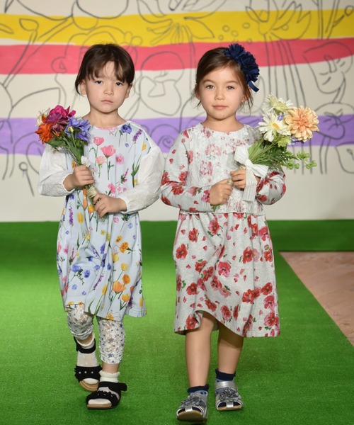 「hakka kids」 「KIDS」長袖ワンピース 110cm レッド キッズ_画像3