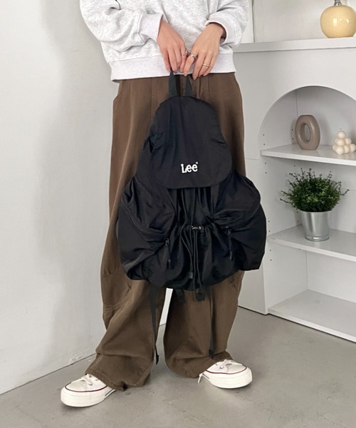 Lee ストライプバックパック Lee（リー） デイバック リュック Lee/フラップドローコードリュック