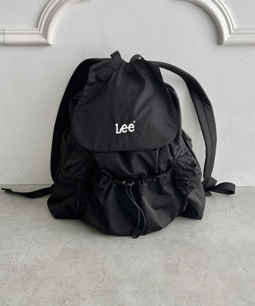 ★機能性重視の黒のトロリーリュック！最高です！リュックにも変わります★ Lee（リー） デイバック リュック Lee/フラップドローコードリュック