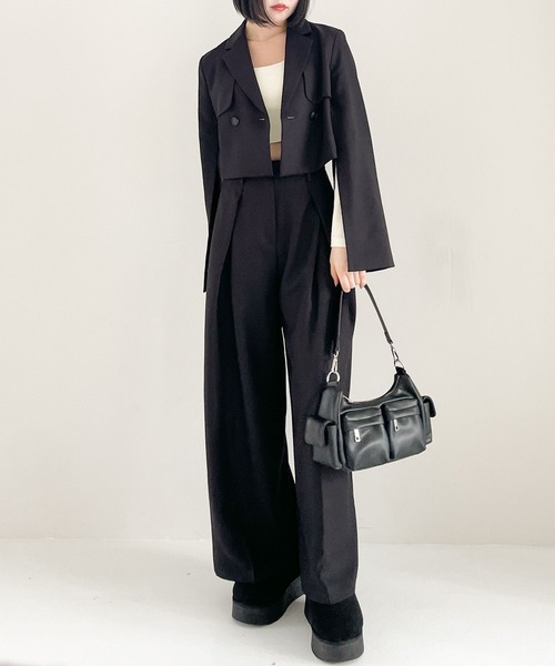 「Heather」 テーラードジャケット FREE ブラック レディース_画像5