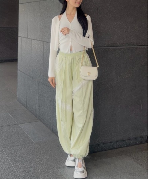 SNIDEL スナイデル　Chacottチャコット　コラボナイロンレースパンツ Chacott】コラボナイロンレースパンツ(フルレングスパンツ)｜パンツ