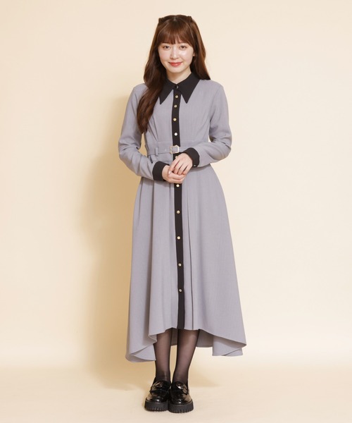 「REDYAZEL」 シャツワンピース SMALL グレー レディースの画像