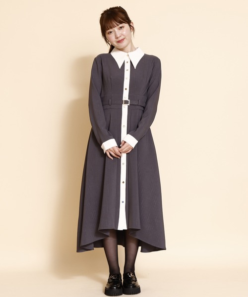 「REDYAZEL」 シャツワンピース SMALL グレー レディースの画像
