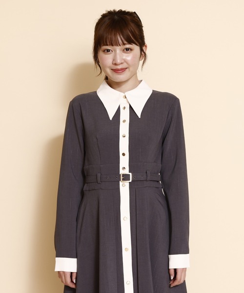 「REDYAZEL」 シャツワンピース SMALL グレー レディースの画像