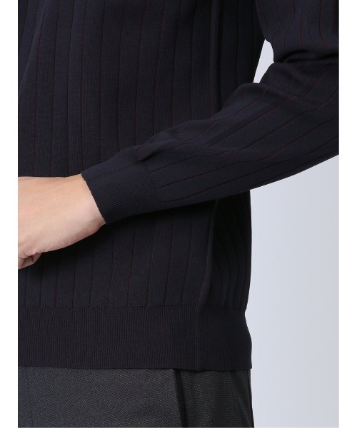 「renoma HOMME」 長袖ニット MEDIUM ブラック メンズ_画像8