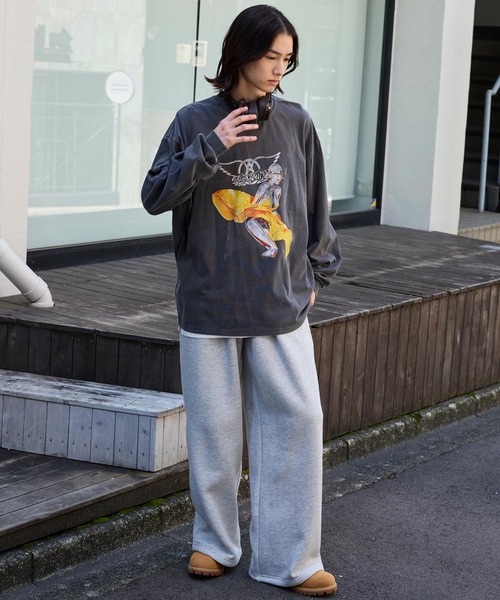 「MONO-MART」 「retock's」長袖カットソー「kissコラボ」 L グレー レディース_画像8