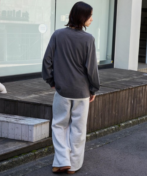 「MONO-MART」 「retock's」長袖カットソー「kissコラボ」 L グレー レディース_画像9