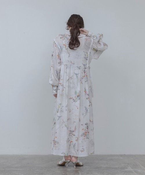 Eimee Law バードボタニカルプリントワンピース　新品 Eimee Law（エイミーロウ） ワンピース バードボタニカルプリント