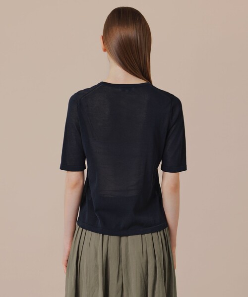 「MACKINTOSH LONDON」 半袖ニット 40 ネイビー レディース_画像8