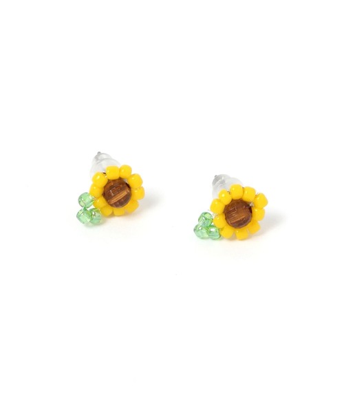 niko and…（ニコアンド） ピアス ビーズフラワーピアス レディース