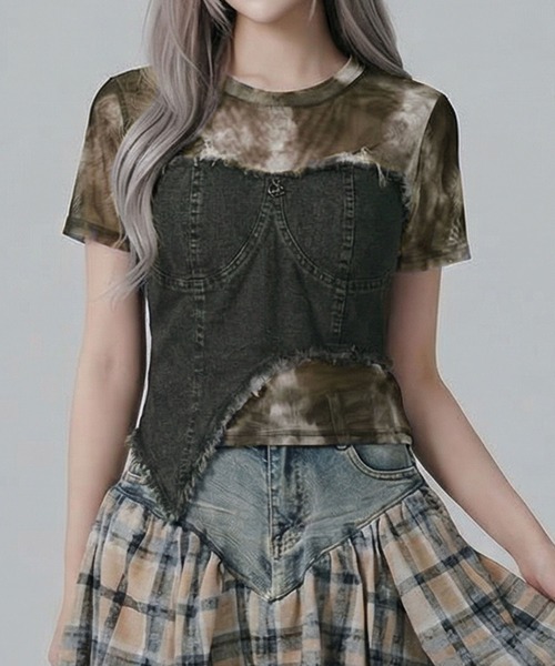 Diable baiser（ディアブルベーゼ） tシャツ 半袖 Y2K グランジ 