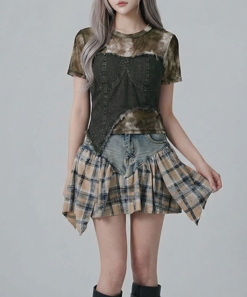 Diable baiser（ディアブルベーゼ） tシャツ 半袖 Y2K グランジ