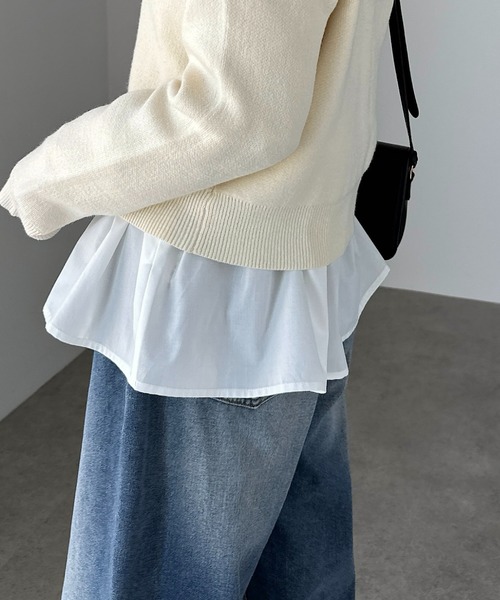 「andme」 「alma design」長袖ブラウス M ブラック レディース_画像2