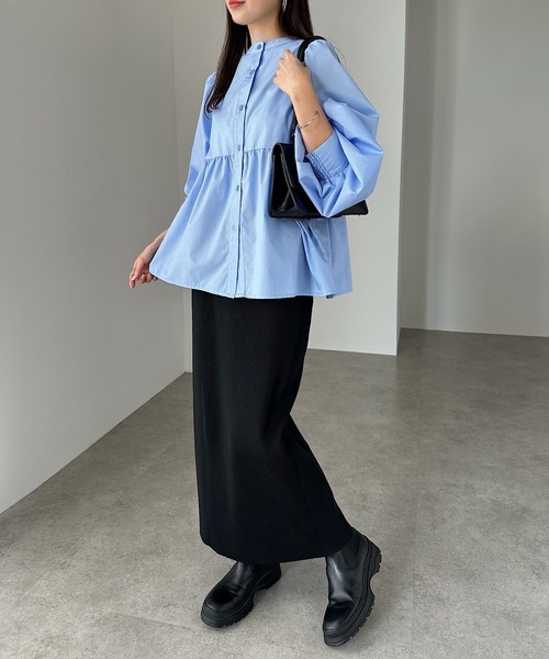 「andme」 「alma design」長袖ブラウス M ブラック レディース_画像8