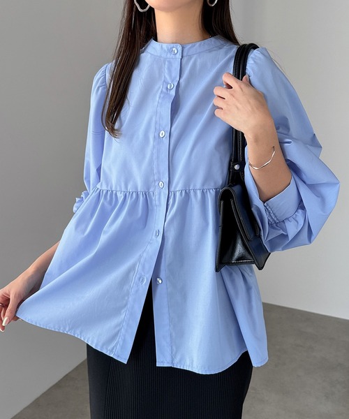 「andme」 「alma design」長袖ブラウス M ブラック レディース_画像9
