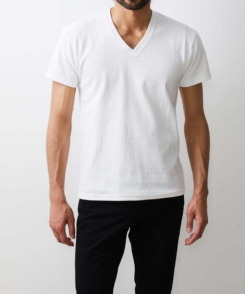 「MK MICHEL KLEIN HOMME 」 半袖Tシャツ 51 ネイビー メンズ_画像6