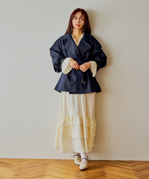 「mysty woman」 長袖ワンピース FREE ブラック レディース_画像8
