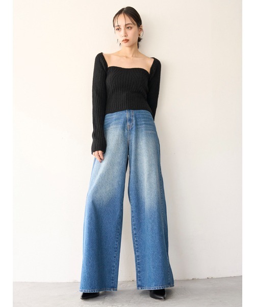 「SNIDEL」 デニムパンツ 00 ブルー レディース | SNIDEL | 09