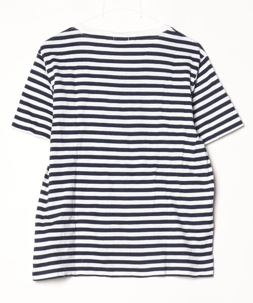 「LACOSTE」 ボーダー柄半袖Tシャツ 4 ネイビー メンズ_画像2
