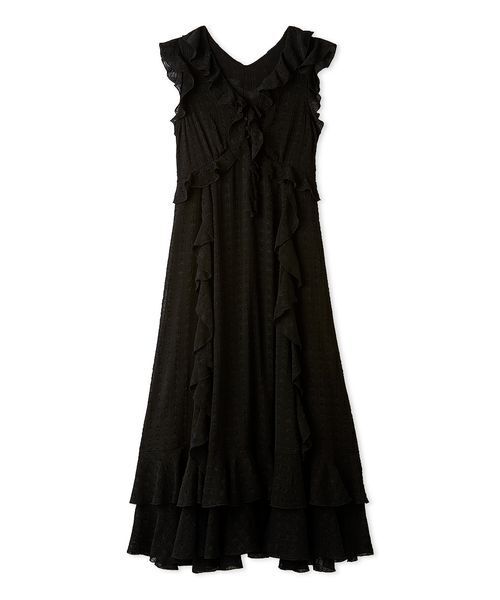 LILY BROWN ラッフルフリルワンピース Sサイズ LILY BROWN（リリーブラウン） ワンピース ラッフルフリルワンピース