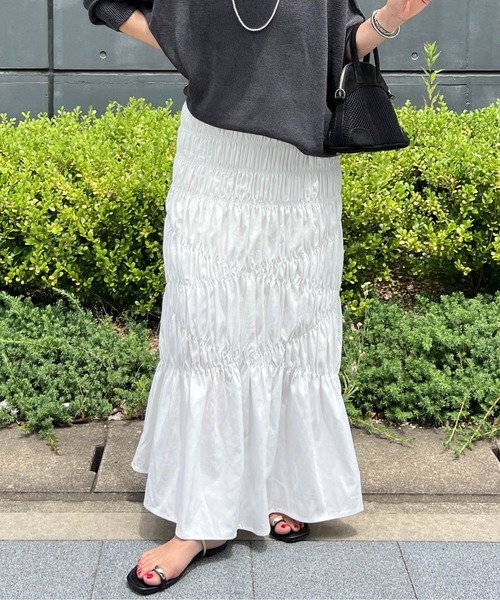 Cura Closet ロング スカート 夏 「@loverara.loverara コラボ