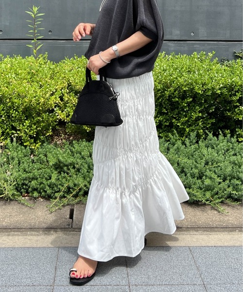 Cura Closet ロング スカート 夏 「@loverara.loverara コラボ