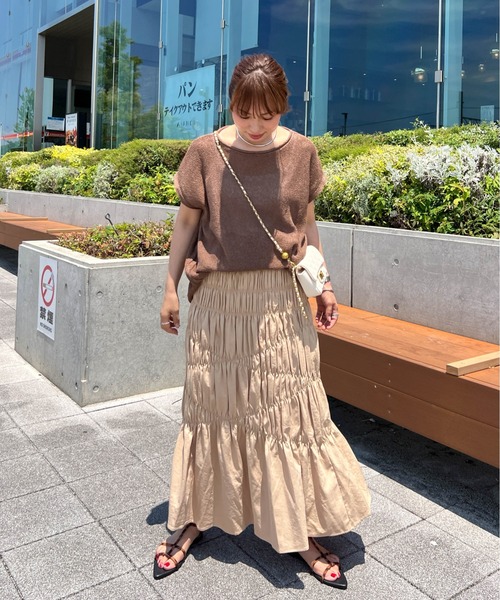 Litmus herpraha スカート Cura Closet ロング スカート 夏 「@loverara.loverara コラボ
