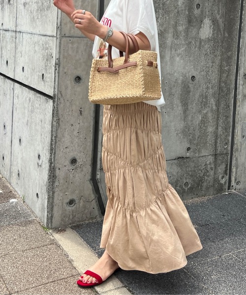 Cura Closet ロング スカート 夏 「@loverara.loverara コラボ