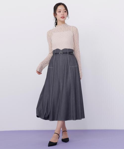 「JILL by JILL STUART」 フレアスカート SMALL グレー レディース_画像3