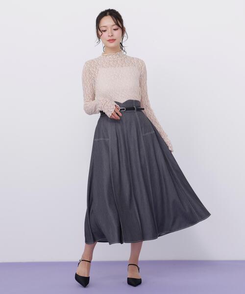 「JILL by JILL STUART」 フレアスカート SMALL グレー レディース_画像4