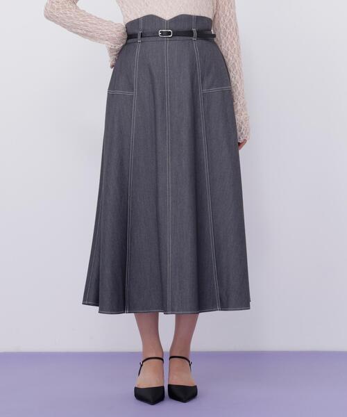 「JILL by JILL STUART」 フレアスカート SMALL グレー レディース_画像5