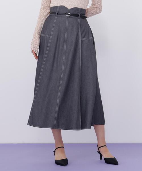 「JILL by JILL STUART」 フレアスカート SMALL グレー レディース_画像6