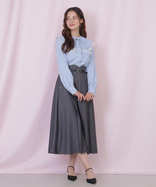 「JILL by JILL STUART」 フレアスカート SMALL グレー レディース_画像7