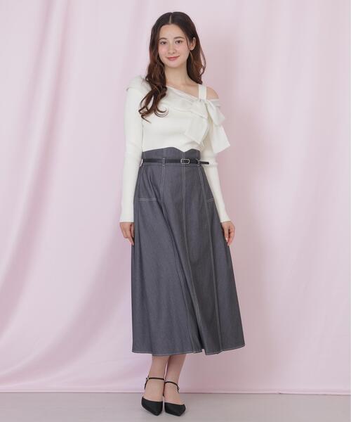 「JILL by JILL STUART」 フレアスカート SMALL グレー レディース_画像8