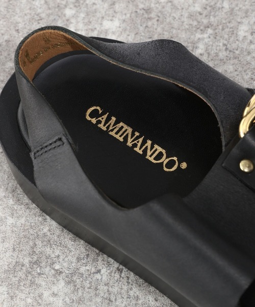 「CAMINANDO」 フラットサンダル 36 ブラック レディース_画像8