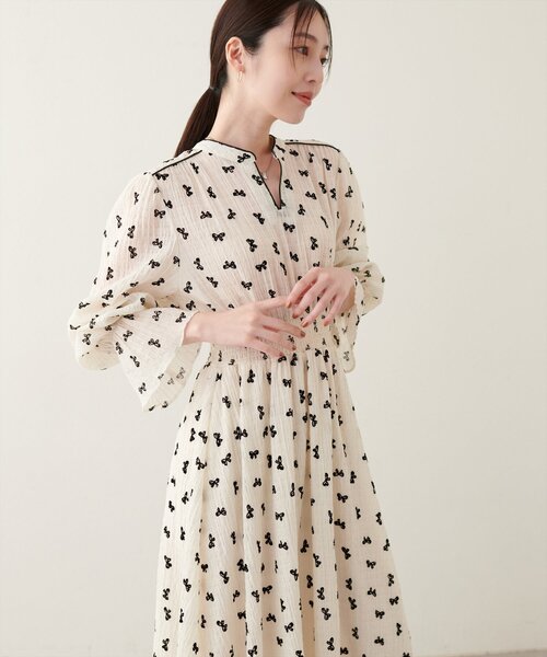 「natural couture」 長袖ワンピース MEDIUM ホワイト レディース_画像4