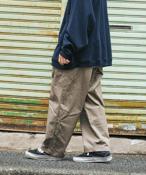 新品！Wide Dad　Dad HANSODE MIDDLE DOWN Wide Dad パンツ Wide Dad DAD EASY WIDE CHINO メンズ : ZOZOTOWN