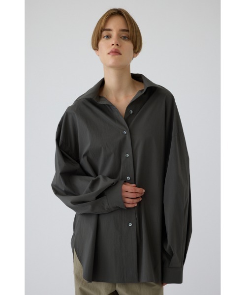RIM.ARK ブラウス シャツ Neck open oversized SH(ネック オープン