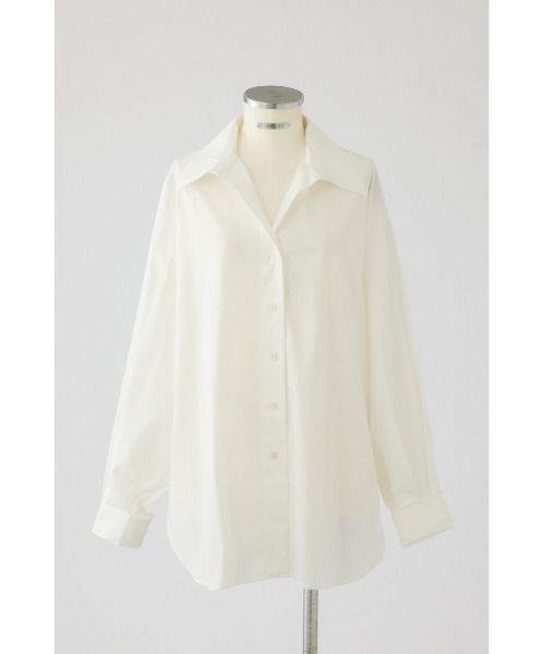 RIM.ARK ブラウス シャツ Neck open oversized SH(ネック オープン 