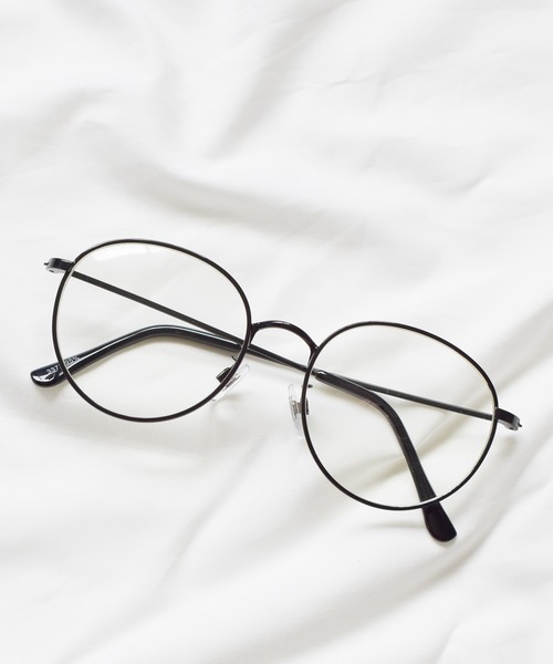B.I.D. 伊達メガネ メガネ 眼鏡 メタルフレーム ラウンドデザイン