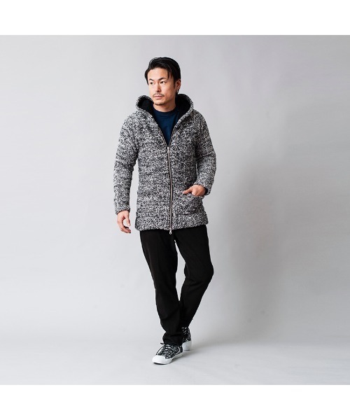 NO ID.（ノーアイディー） パーカー 「NO ID.」P Mole Yarn Knit Zip