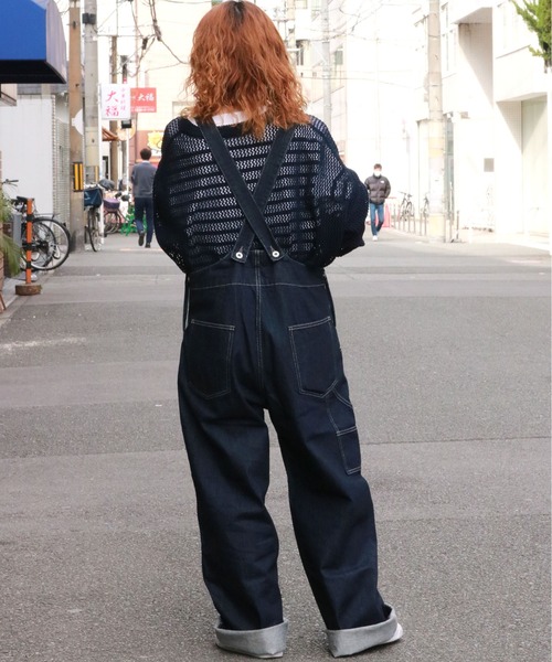 Johnbull ブラックサロペット サイズフリー Johnbull サロペット オーバーオール ツールポケット