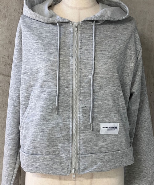 BEEDEN バックロゴ クロップド丈 ジップアップ パーカー ストリート系ロゴジップパーカー ジップパーカー|パーカー専門