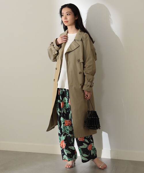 Demi-Luxe BEAMS トレンチコート コート ライト レディース